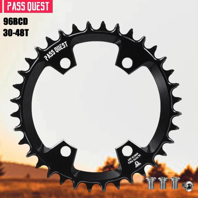 PASS QUEST Off-standard 96BCD Corona stretta larga per M7000 M8000 M9000 MTB Bike 28-38T Ruota dentata rotonda