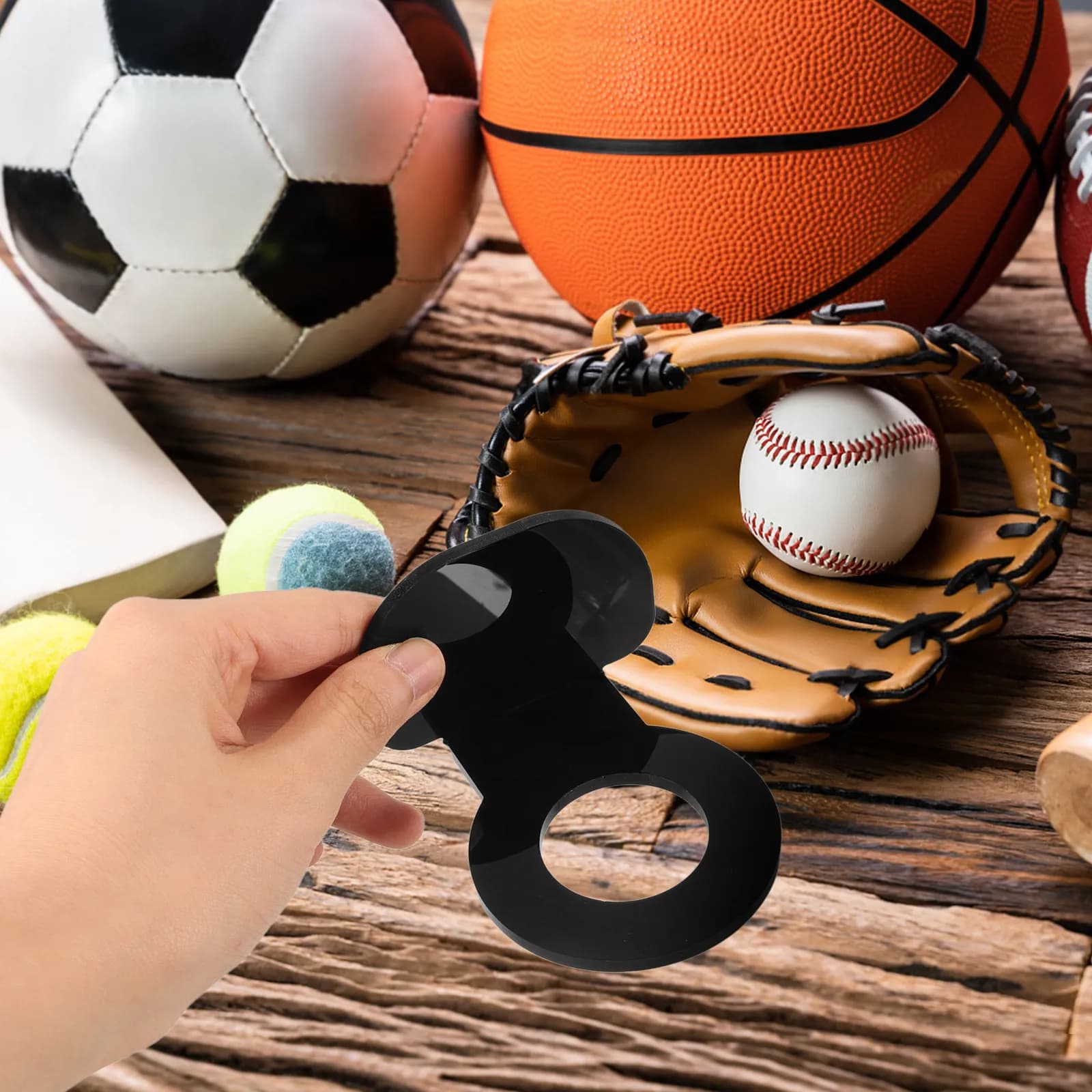 Supporto per palline da 2 pezzi, espositore per palline piccole in acrilico, robusto e regolabile, per baseball, golf, softball, tennis, allenamento, nero