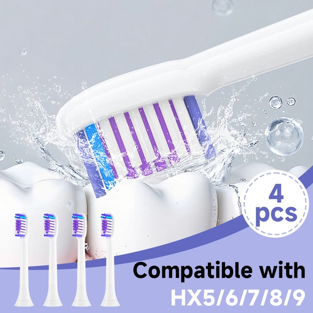 4/8/12/20 Testine di ricambio per spazzolino compatibili con la testina della spazzolino elettrico Philips 5100 5300 6100 6500 ecc.