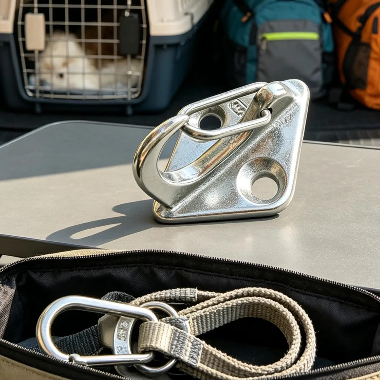 Stainless Steel Hook for Dog Lead Puppy Lead Parking for Pet Parents Animal Lovers Renters Entryway Garage Mudroom Front Door