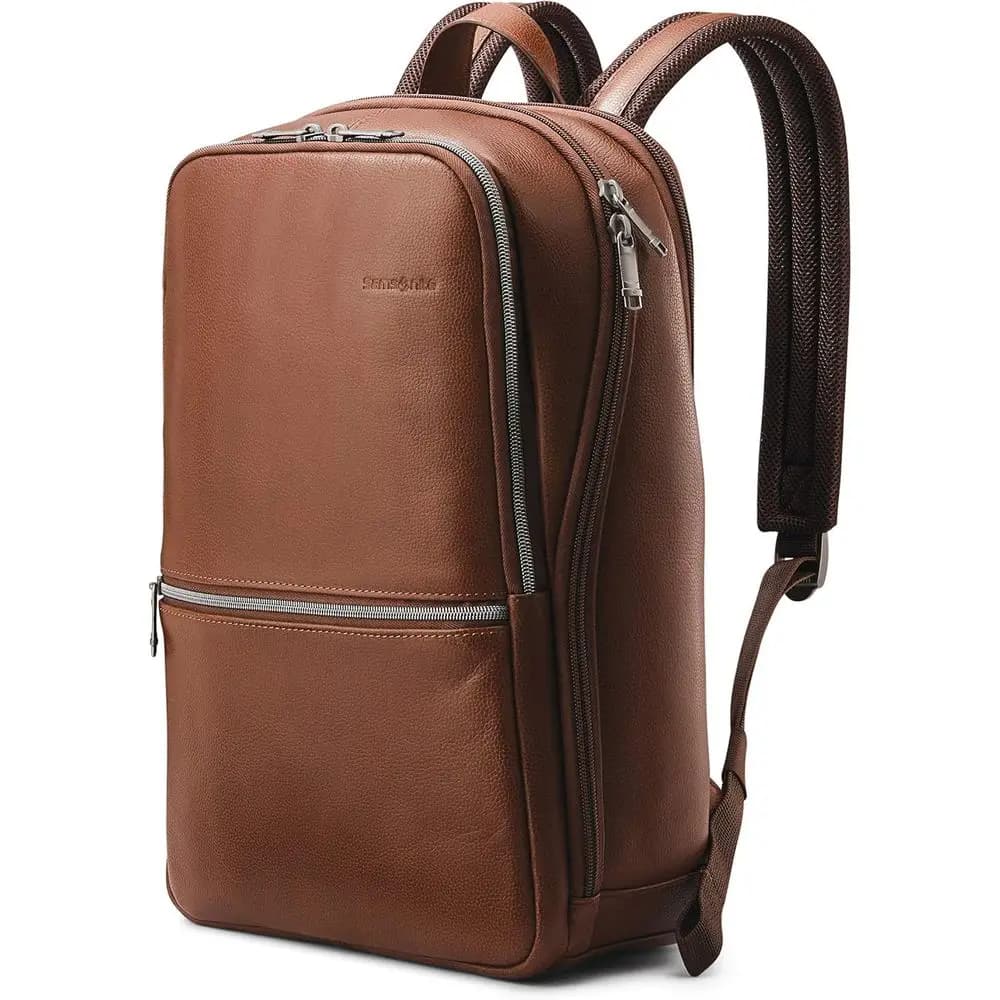 Zaino Slim Line in Vera Pelle