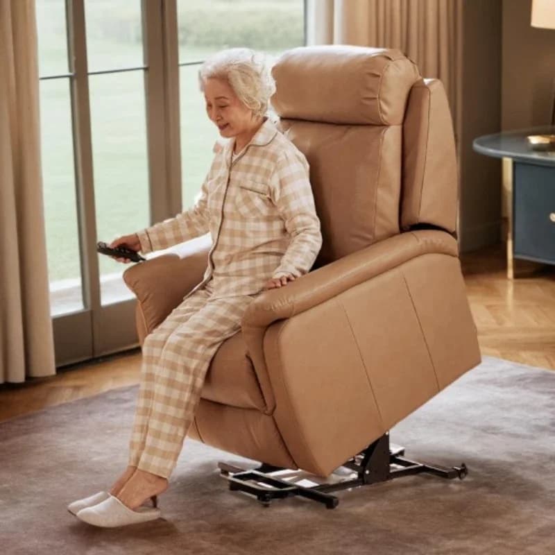 Sedia reclinabile per anziani Soggiorno di lusso Sedia da gioco Mobili per il tempo libero Poltrona reclinabile elettrica Poltrone relax Singolo completo