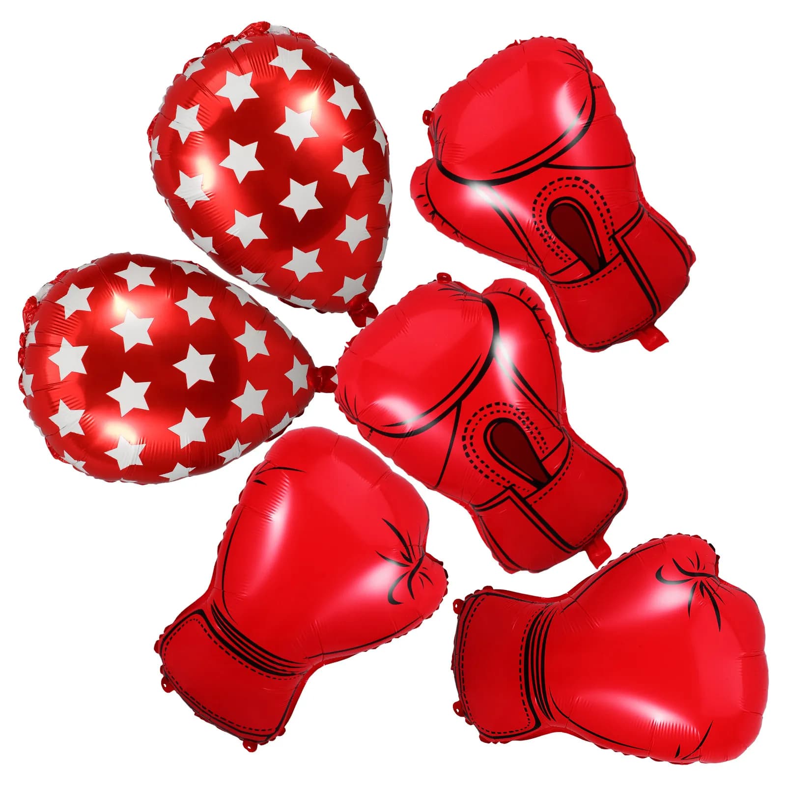 Set di 6 Palloncini Gonfiabili a Forma di Guantoni da Boxe, Decorazioni per Feste di Compleanno a Tema Wrestling per Ragazzi e Uomini, Eventi di Combattimento in Palestra