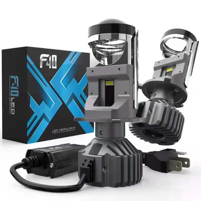 Mini H4 Lenti per proiettori LED 100W Fascio alto/anabbagliante H4 Lente bi-LED Canbus Faro LED 9003 HB2 per auto Turbo Lampadine LED LHD F40