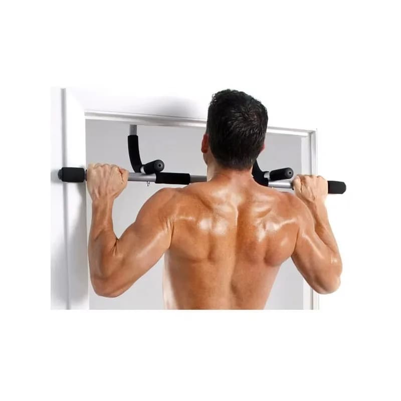 Barra per trazioni a parete in acciaio per uso domestico, attrezzatura da palestra per allenamento di forza per esercizi di trazioni.