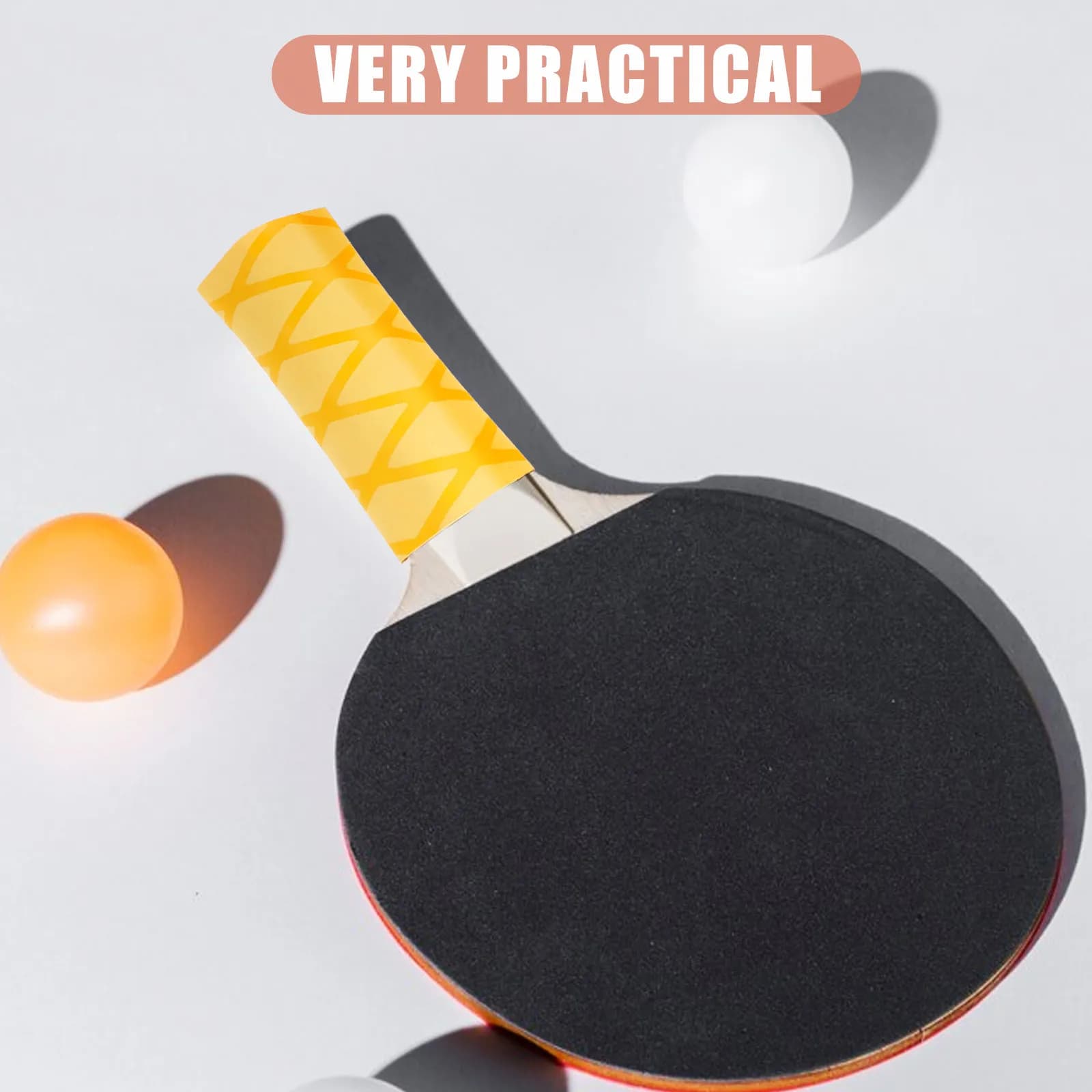 Overgrip per Racchetta da Ping Pong Assorbente, Elastico, Antiscivolo, Protezione Impugnatura, Comfort e Controllo delle Prestazioni