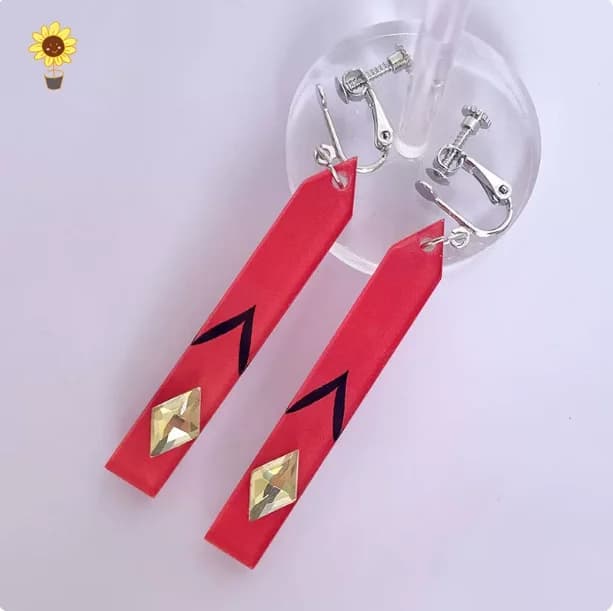Anime Honkai：Star Rail Blade Metal Earrings Take Photo Props Accessories Cosplay Costume Ear Clips Acrylic