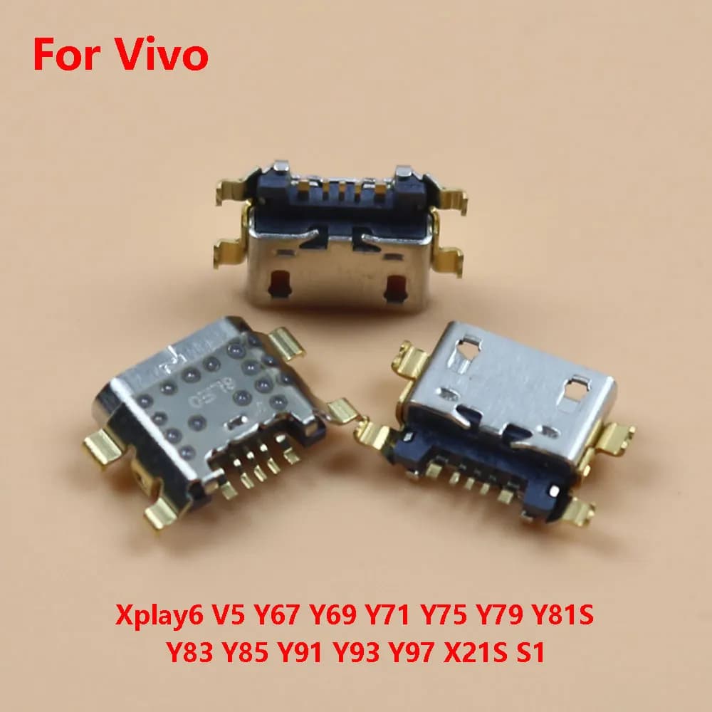 10-100 pz 5 Pin Micro USB Connettore Martinetti Porta di Ricarica Per Vivo Xplay6 V5 Y67 Y69 Y71 Y75 Y79 Y81S Y83 Y85 Y91 Y93 Y97 X21S S1