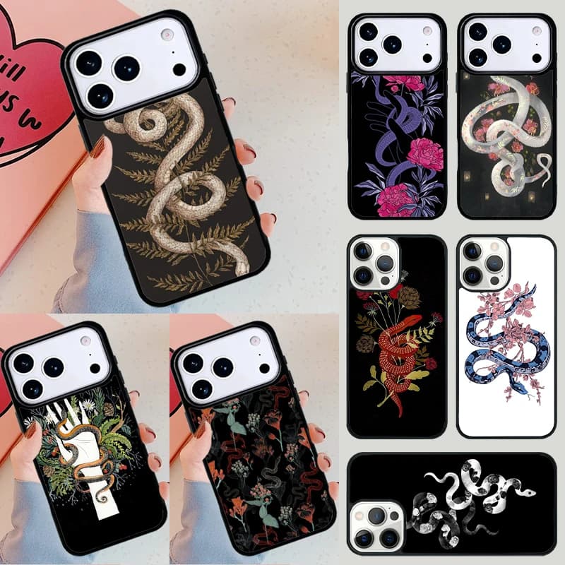 Cover per telefono The Snake and Fern per Apple iPhone 17 Air 16E 15 14 Plus 13 12 11 Pro Max Mini