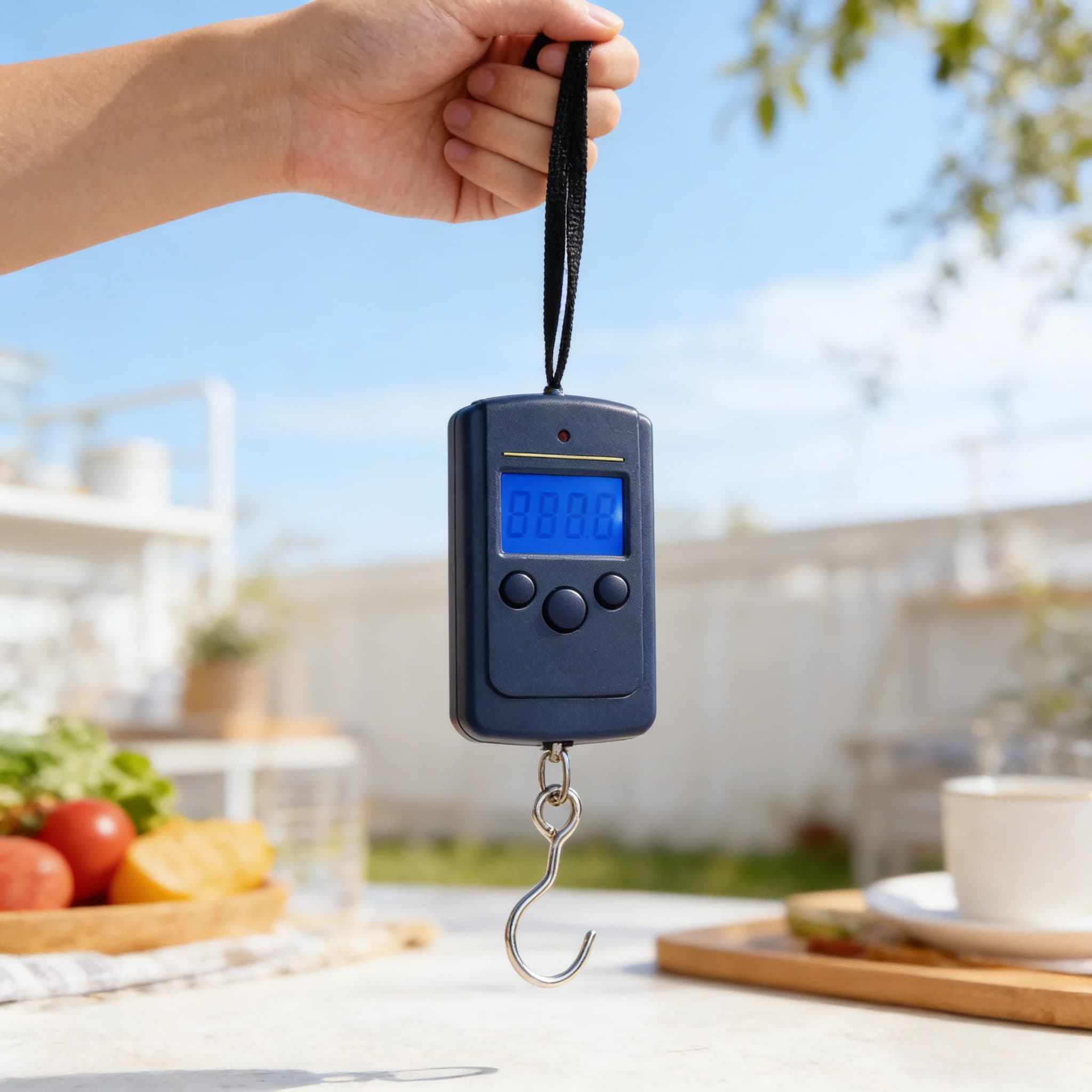 Bilancia Digitale Portatile Multifunzione da 40kg con Gancio per Pesca, Bagagli, Valigie e Viaggi