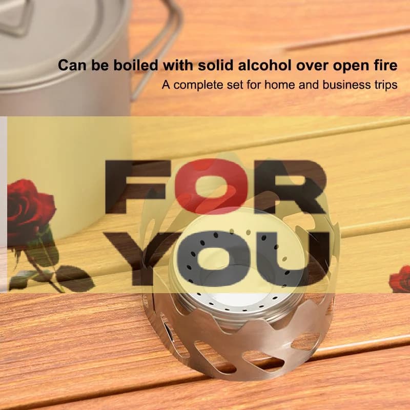 【OD】Mini fornello a alcol da 40 ml in alluminio con paravento in acciaio inossidabile, portatile per campeggio, escursioni e sopravvivenza all'aperto