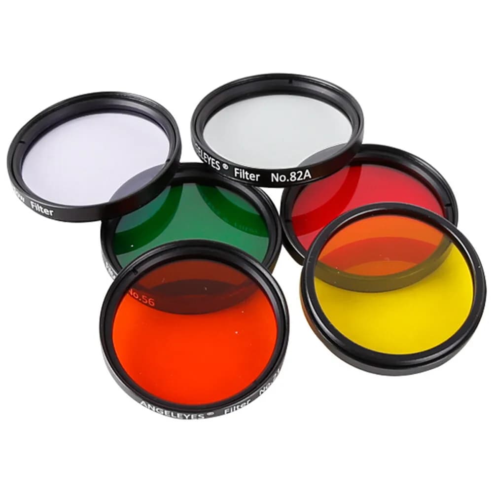 Angeleyes 2" Filtro Nebulosa 6 Colori per Telescopio Rosso Arancione Giallo Verde Blu Viola