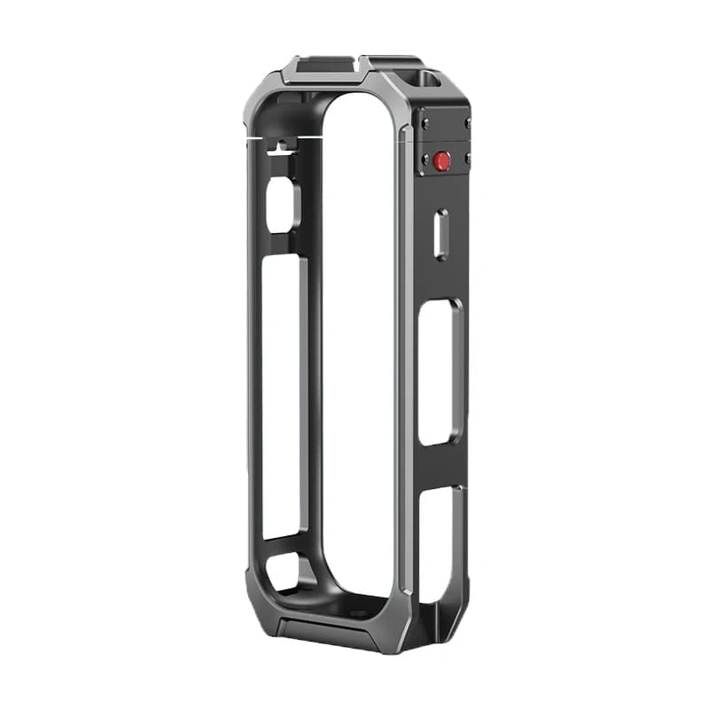 PC camera cage with quick release magnetic connection and expansion bracket with cold shoe attachment for action camera Insta360 X5