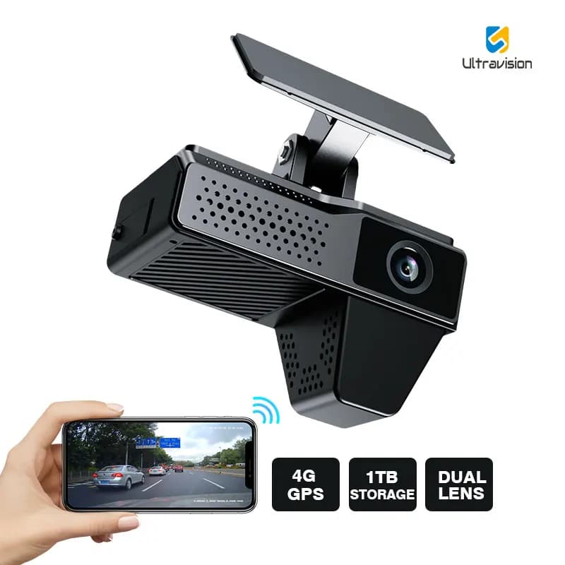 Dashcam 4G Ultravision for Cars with Remote Monitoring, Web Cam, GPS Tracking in Real Time, ADAS, msds, AI Camera with GPS