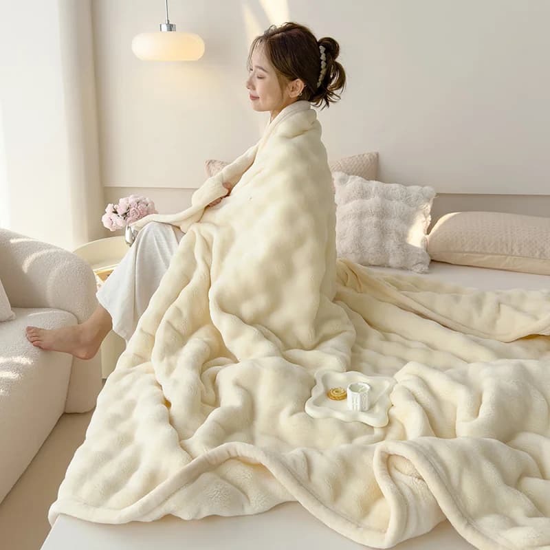Coperta super morbida Coperta da letto leggera in velluto setoso premium, coperta per divano, per tutte le stagioni
