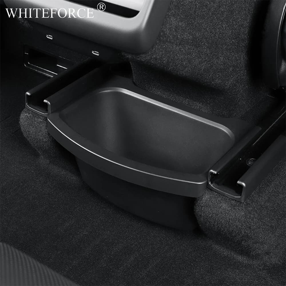 Per Tesla Model Y Juniper 2025 Sedile posteriore Scatola di immagazzinaggio Organizzatore Console centrale Contenitori Sedile posteriore Bidone della spazzatura Sacchetto della spazzatura Vassoio Accessorio