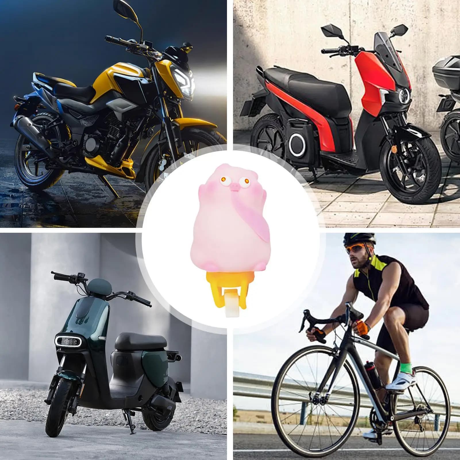 Cartoon Animal Bike Handlebar Figurine Bicycle Handlebar Decoration Waterproof Cycling Accessories for Kids helmet motor with stem