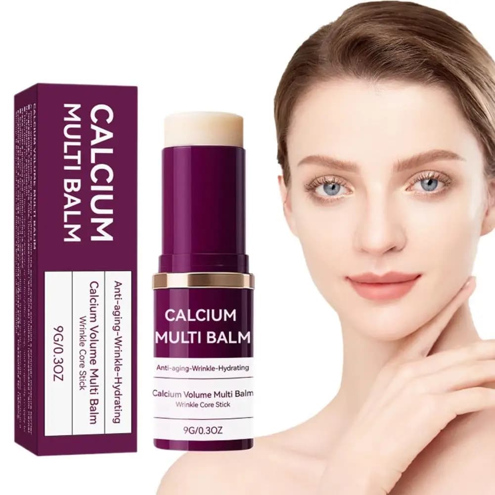 Collagen Calcium Multi Balm Stick 9g Anti-wrinkles Hydrating Repair Reinforce Leather Barrier Portable Design Easy to Apply