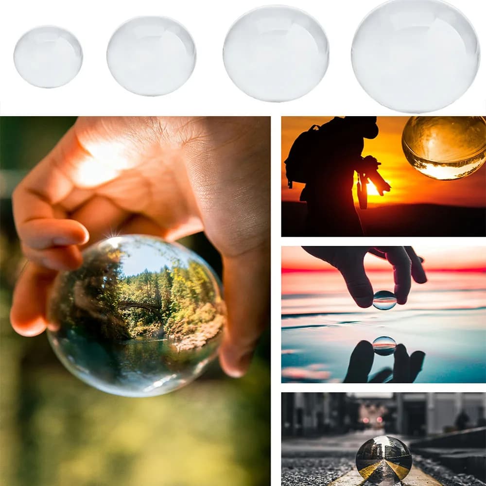 Sfera di Cristallo per Fotografia, 1 Pezzo, Accessorio Decorativo, Sfera con Lente in Cristallo Adatta per Divinazione, Feng Shui, Predizione del Futuro