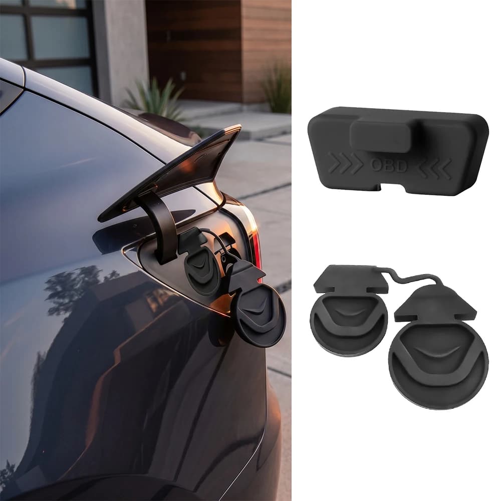 Car Silicone Charger Hole Protector Charging Port Dustproof Waterproof Cover Accessories For Tesla 6-seater YL Updated Y3 Old Y3