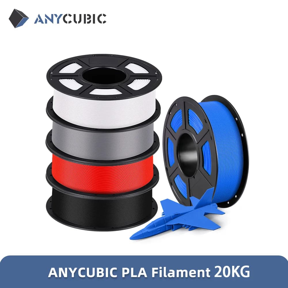 20 kg/lot ANYCUBIC 1.75mm Plastic PLA Filament For FDM 3D Printer Consumption 3D Printing Material For Kobra 2 Neo Max