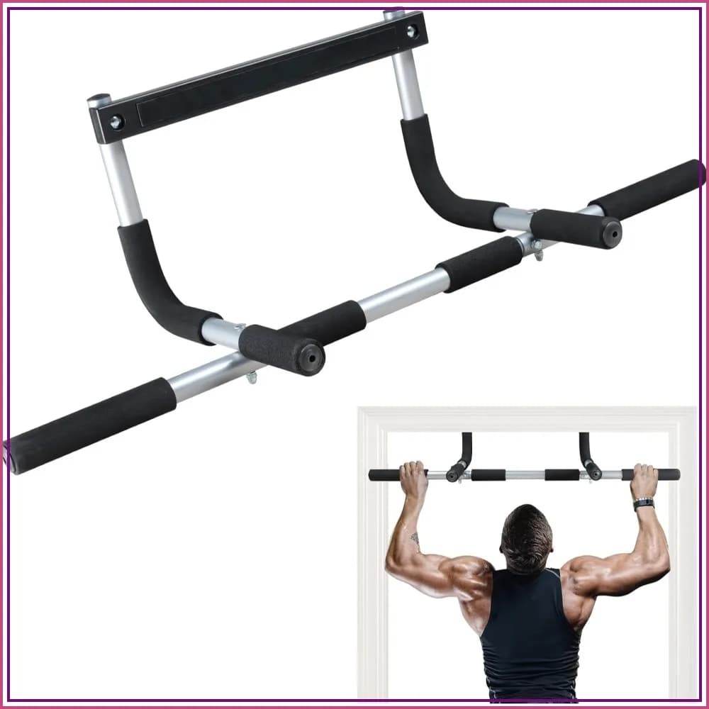Adjustable Pull-Up Bar for Door Frame, Portable Upper Body Fitness Workout for Home Gyms