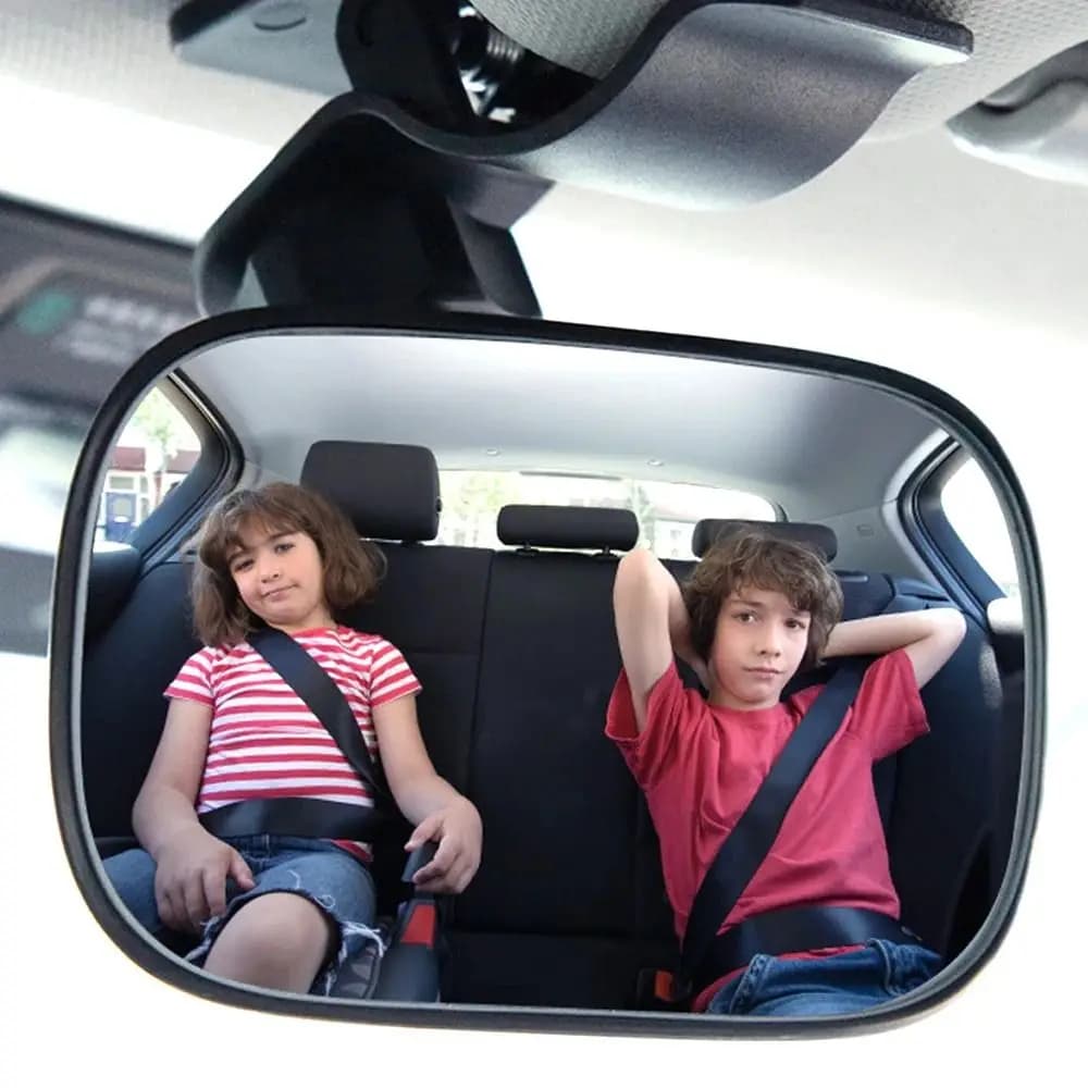 2 in 1 Rotazione a 360 gradi Specchio per auto per bambini Clip-On regolabile Monitor di sicurezza per bambini Cervo dei cartoni animati Mini Specchietto retrovisore per bambini