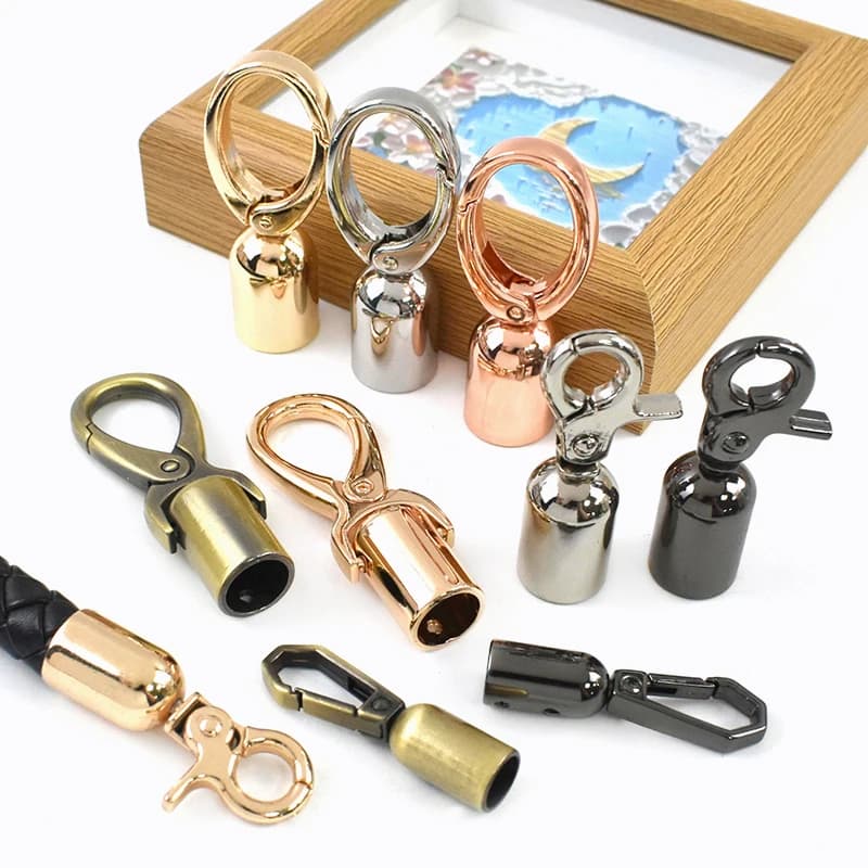 2/4/10 Pezzi Fibbie Metalliche per Borse, Clip per Nappe, Fermagli, Chiusure, Terminali per Manici di Borse, Ganci a Scatto, Accessori per Lavorazione del Cuoio