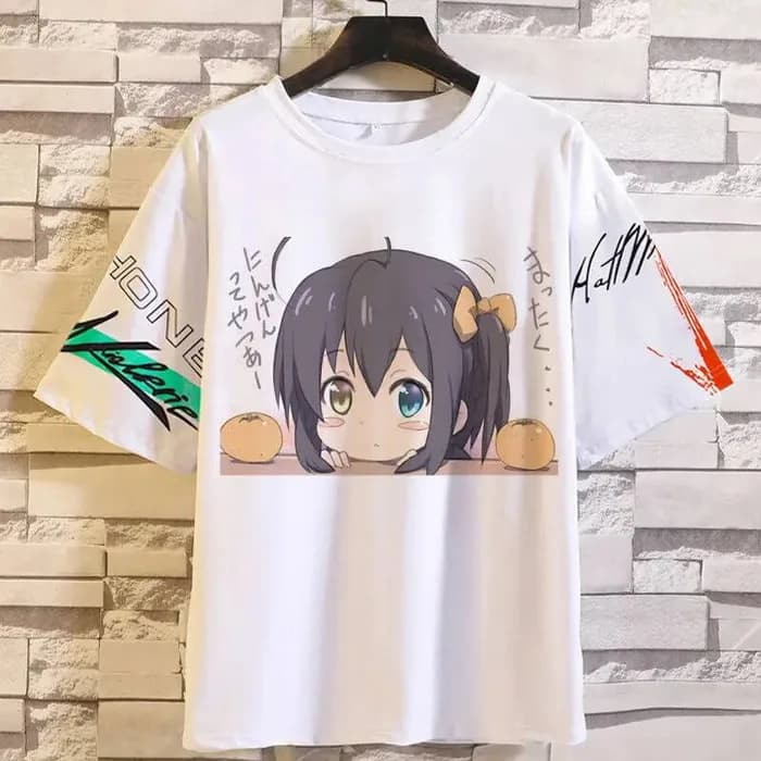 Chuunibyou ha bisogno anche di cadere d'amore Little Bird Tour Rikka Merchandise T-shirt a maniche corte Abbigliamento estivo ampio Anime Ga