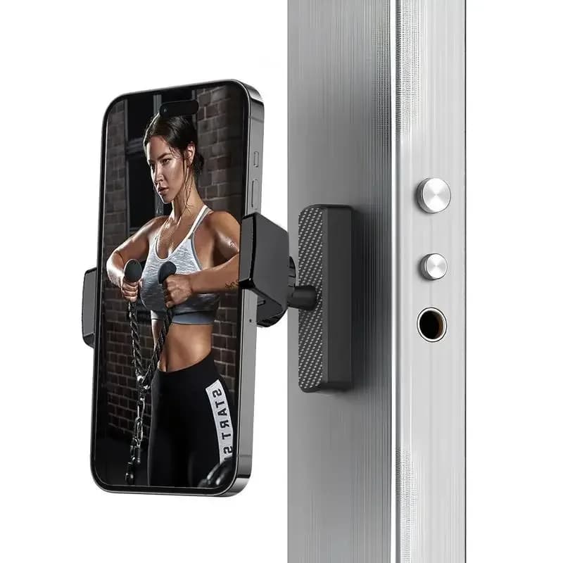 Magnetic Gym Phone Mount 360° Rotation Universal Lazy Phone Holder Handsfree Stand For Gym Car Kitchen Multi-scene