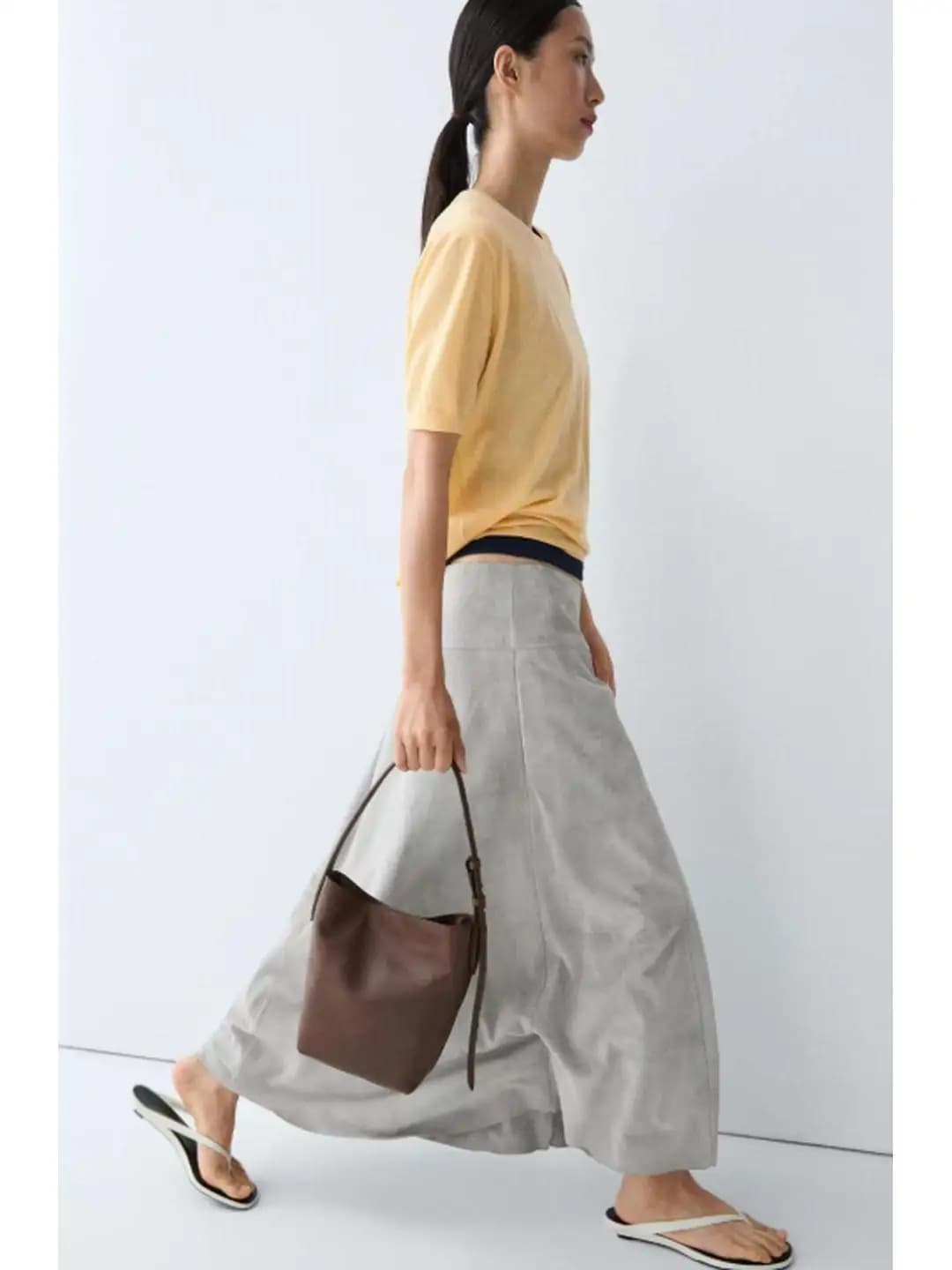 Summer Casual Style Knitted Short Sleeve round Neck Top Fine Needle Women's Pullover Polyester Fiber Straight Tube Knitwear
