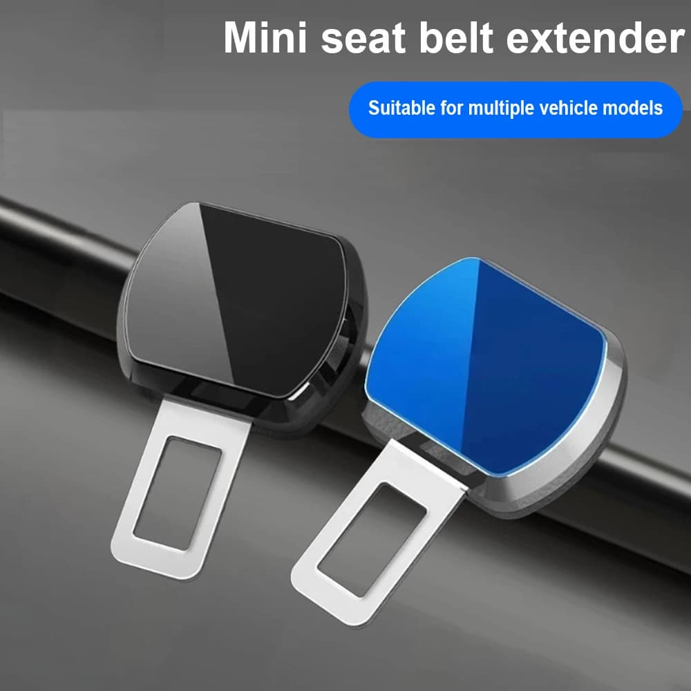 1/2pcs Car Safety Belt Buckle Extension Clip Seatbelt Buckle Metal Socket Plug Extender Tool One Button To Release Insert Socket