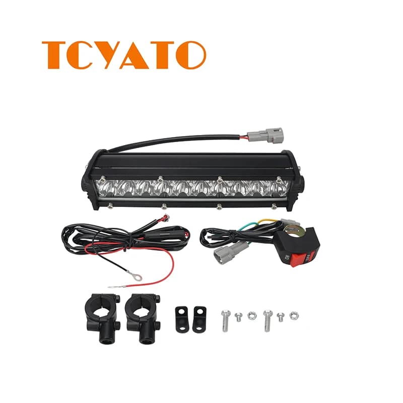 TCYATO Set di strisce luminose a LED per manubrio anteriore moto da 60 W, adatte alla maggior parte dei manubri da 7/8 pollici
