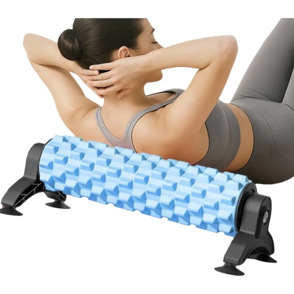 Rullo in schiuma antiscivolo con ventosa e supporto, colonna yoga in EVA multifunzionale, facile da usare, per stretching profondo della schiena