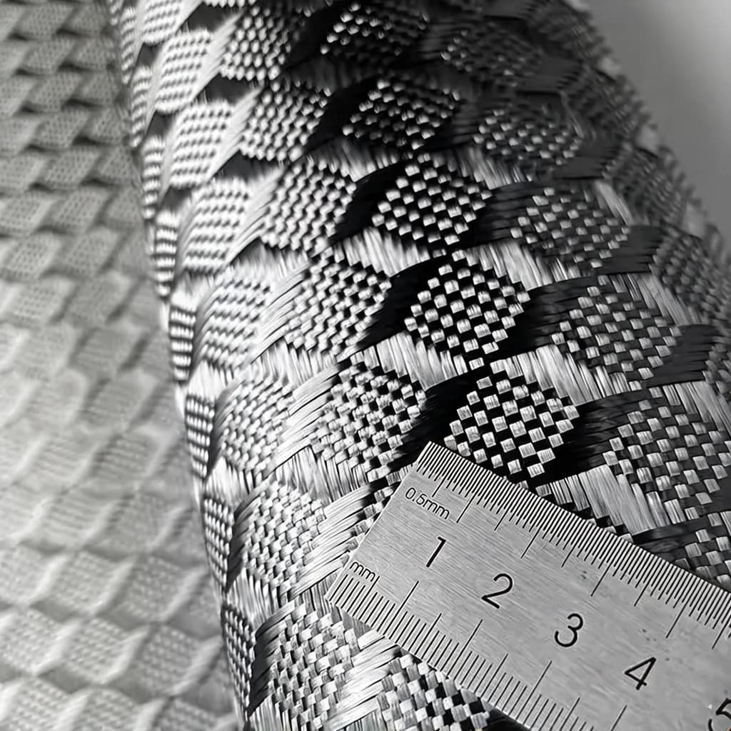 3K 240gsm 2x2 3D Three-dimensional Space Pattern Cloth Real Carbon Fiber Cloth Fabric 100cm Wide 30cm/50cm Long
