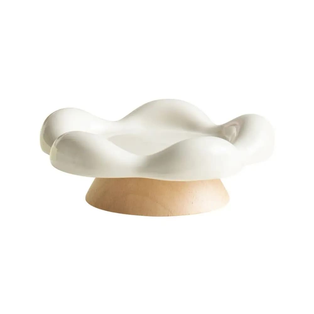 Ciotola in ceramica per gatti a forma di fiore creativa, antiscivolo con base, ciotola per cibo per gatti, protezione del collo, vassoio per snack per gatti e cuccioli