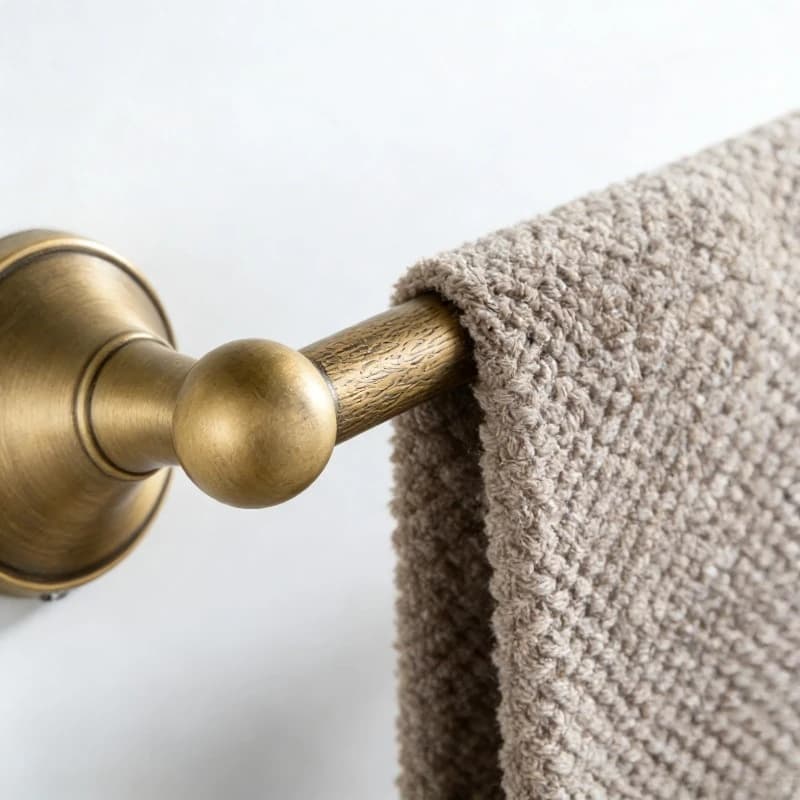 Portasciugamani da Parete 29cm, Barra Portasciugamani in Ottone Dorato per Bagno, Accessori