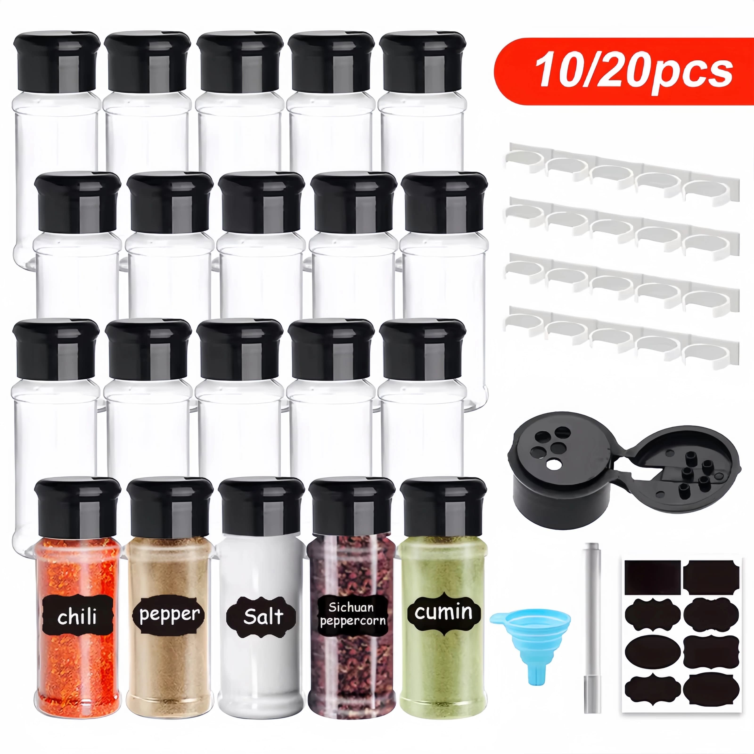 5/10/15/20PC Barattoli per spezie Sale e pepe Shaker Barattolo di condimento spezie organizzatore di plastica Barbecue Condimento Gadget da cucina Strumento