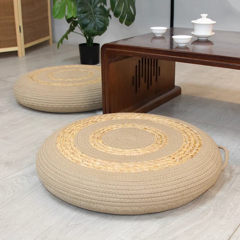 Thickened Zen Meditation Pad round Tatami Floor Cushion Home Use Yang Sitting Mat Zen Pad Blueocean Brand