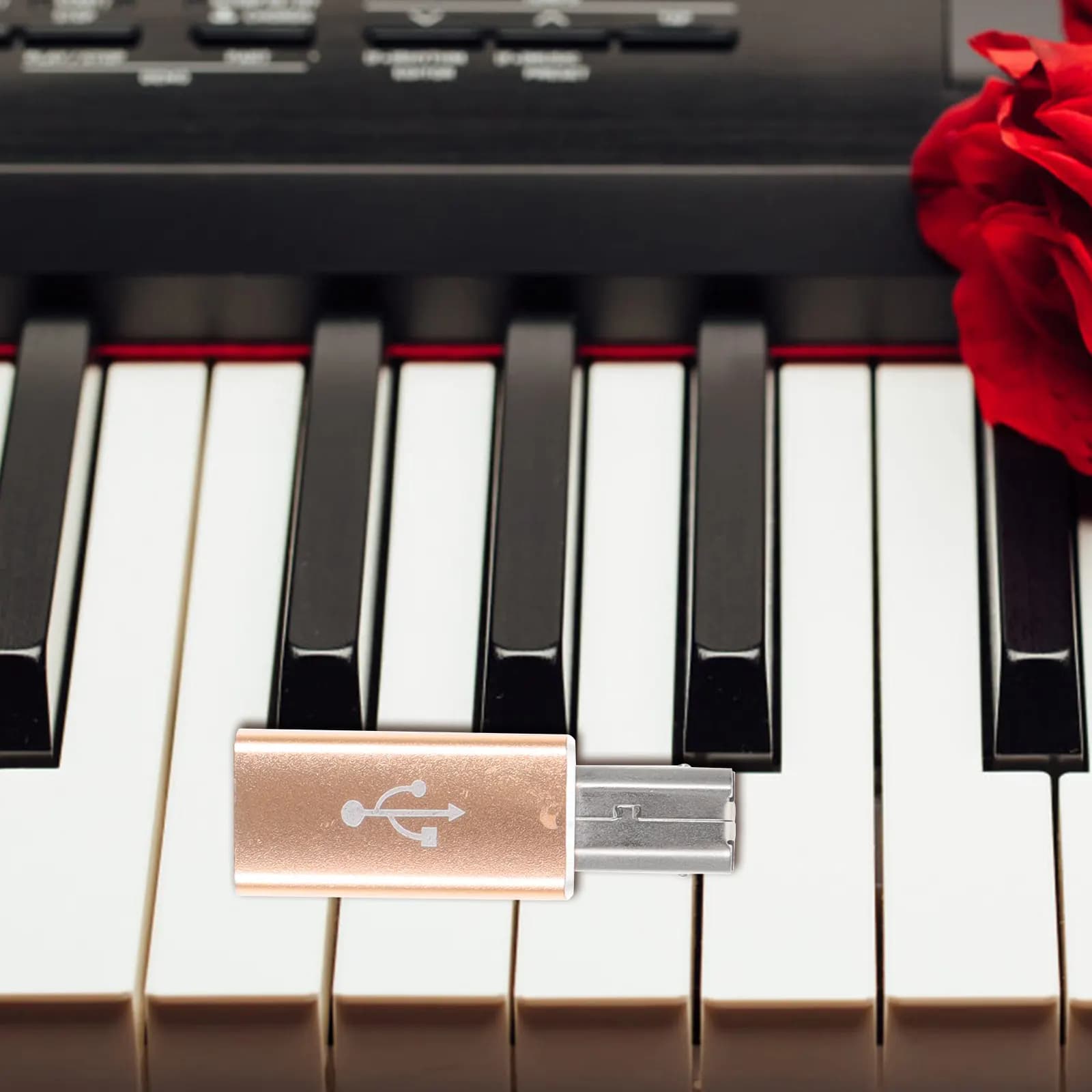 Adattatore convertitore da USB-C femmina a maschio, design compatto per pianoforte elettrico, stampante, mixer, cavo di conversione audio, interfaccia MIDI