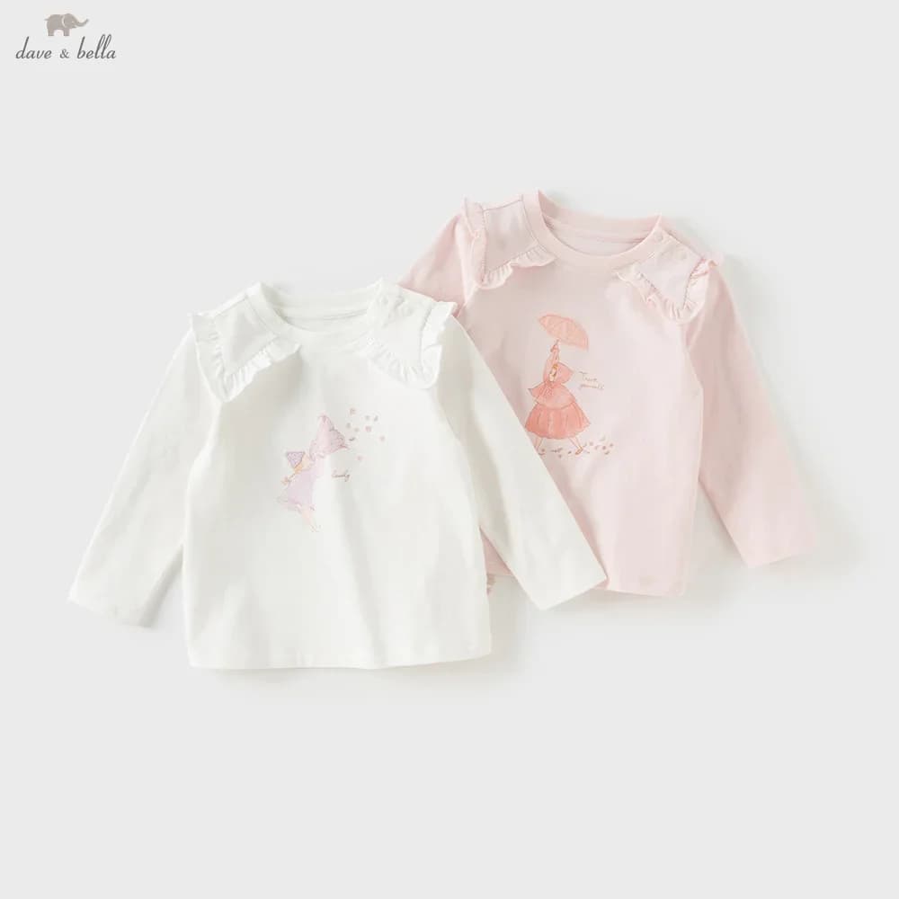 Dave Bella T-shirt in cotone per bambini Moda estiva Casual Dolce ragazza Simpatico cartone animato Camicia che tocca il fondo Party Outdoor DB3252634