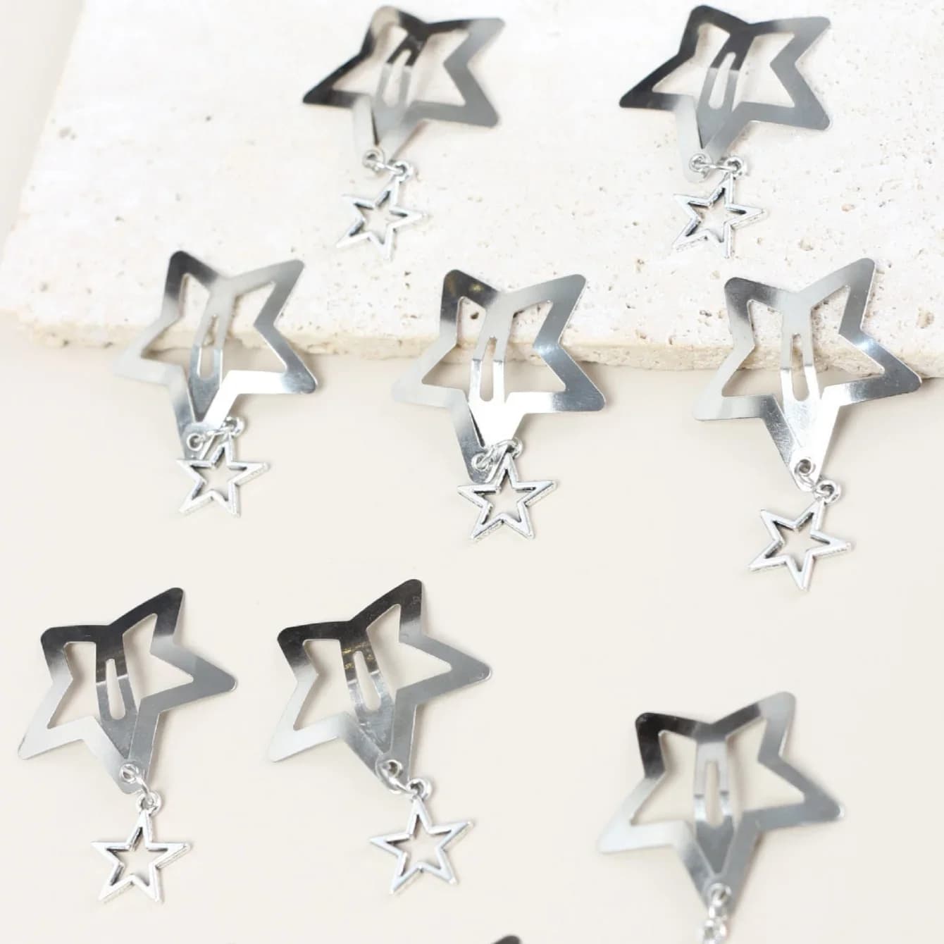 10 hair clips Y2K Star BB with star pendant, accessories for casual multipurpose hair every day for women and girls