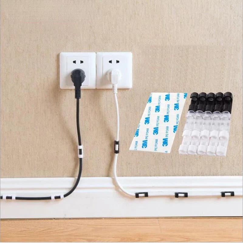 Clip per organizer per cavi Gestione dei cavi Desktop e workstation Gestione dei cavi Supporto per cavo Ricarica USB Linea dati Avvolgitore per bobina