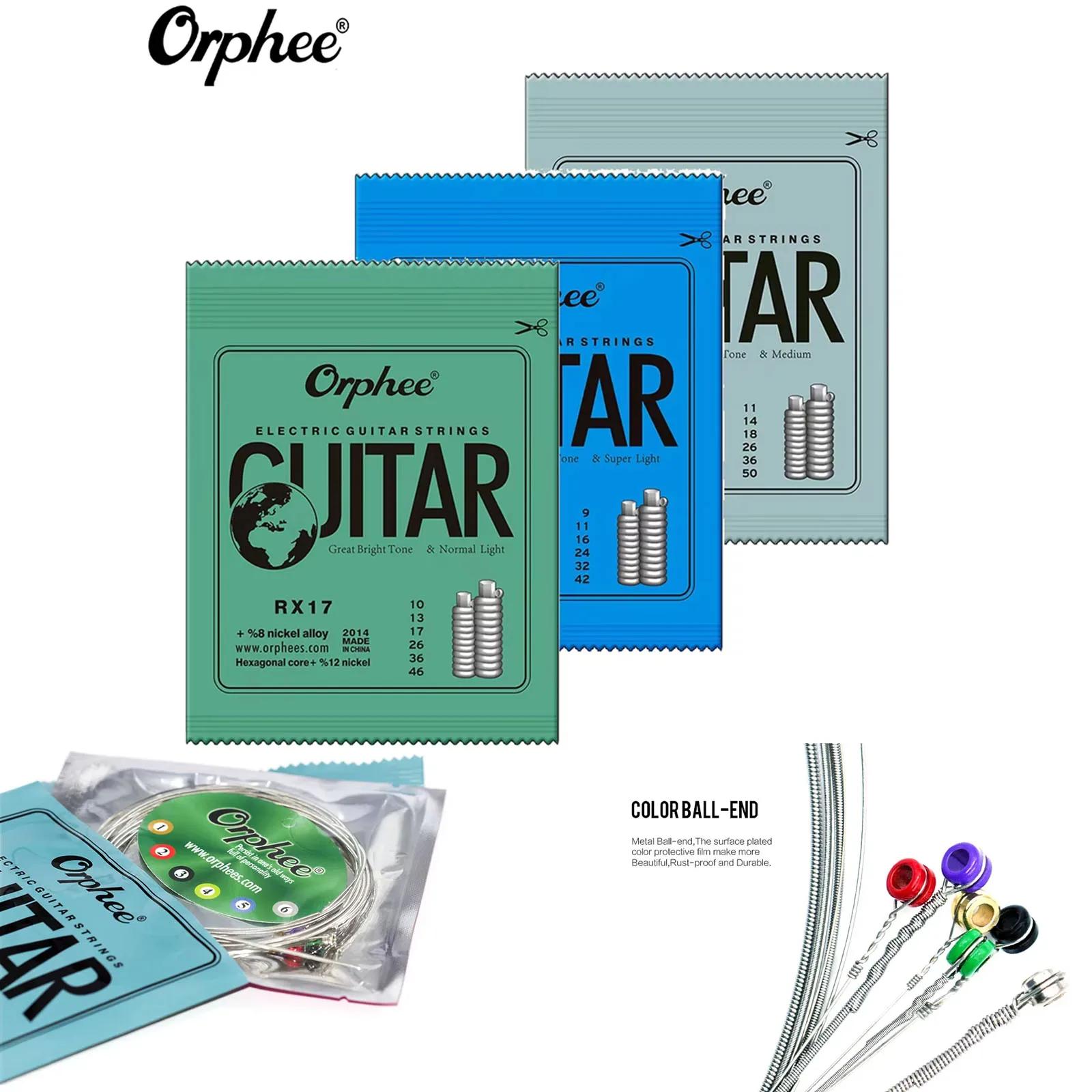 Orphee 1/5/10 pieces set of electric guitar ropes series RX hexagonal carbon steel 6 strings for accessories and electric guitar parts