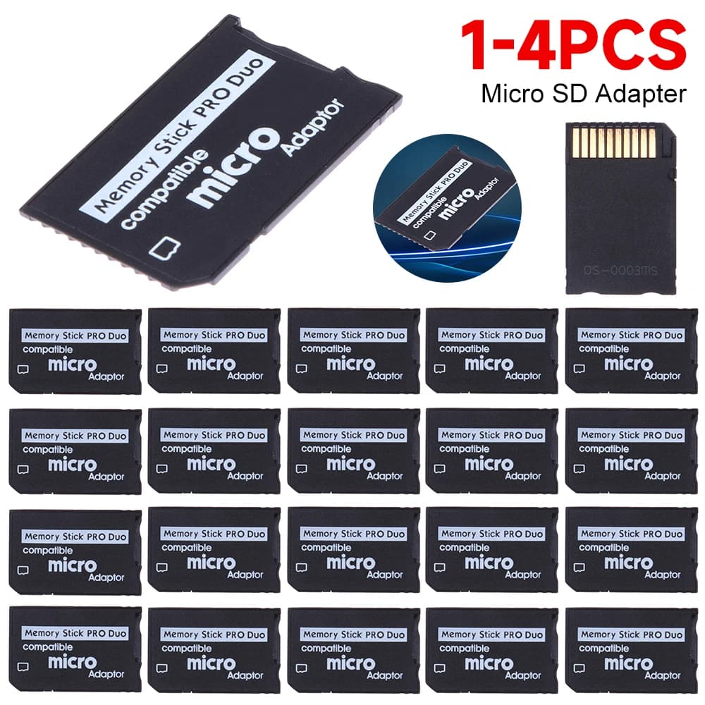 TF To MS Card Memory Stick Card Adapter Plug and Play Mini Memory Stick Card Reader Replacement Parts Accessories for Pro Duo