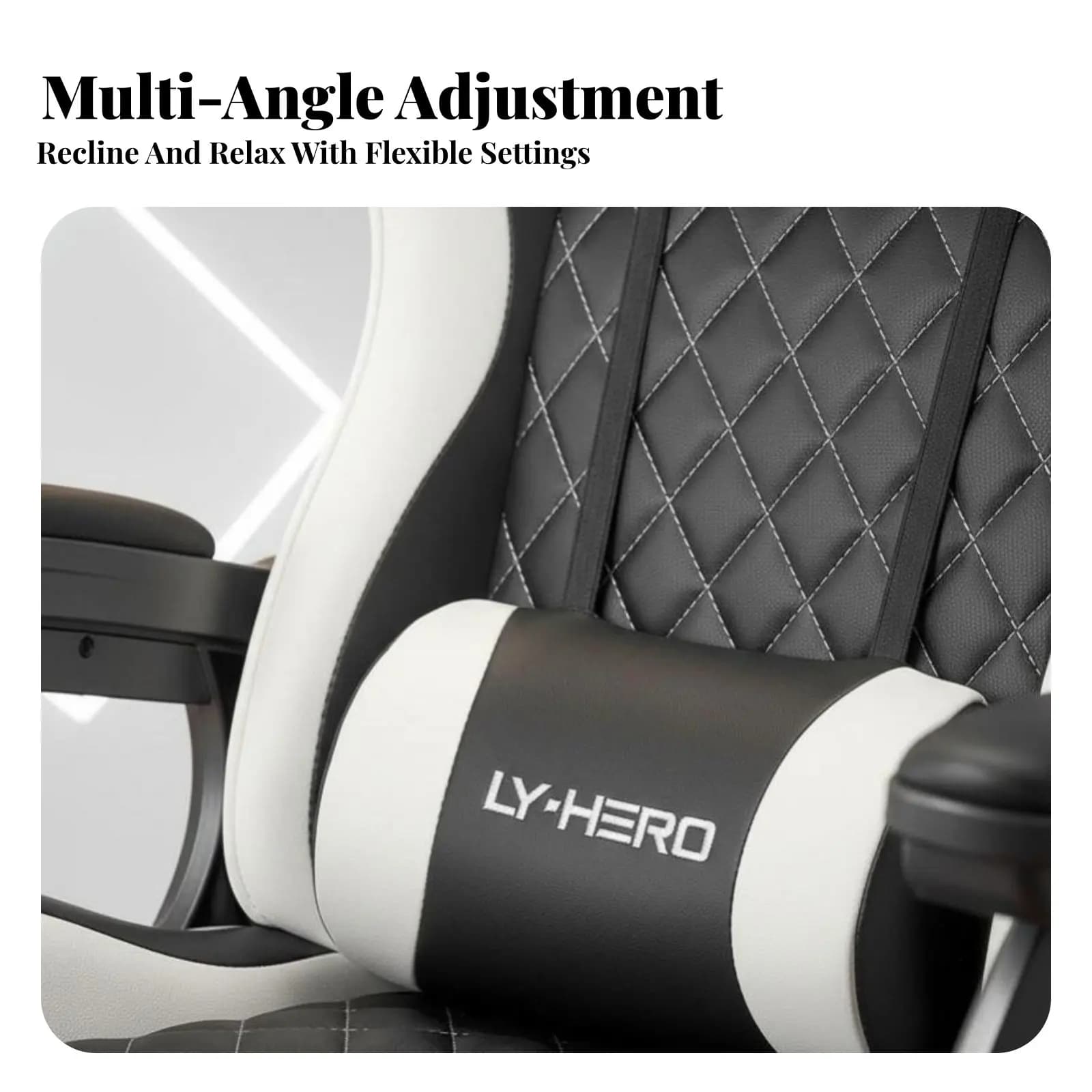 Sedia da Gaming Reclinabile con Poggiapiedi, Design Ergonomico, Sedia da Lavoro Reclinabile con Schienale Alto, Cuscino Poggiatesta Imbottito e Supportivo
