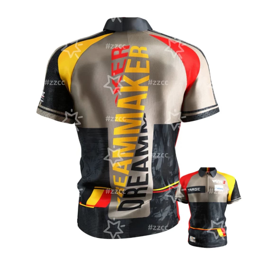 Dimitri Van den Bergh Camicia da gioco Darts competizione jersey freccette T-shirt Sport Asciugatura rapida T-shirt da uomo Abbigliamento per bambini