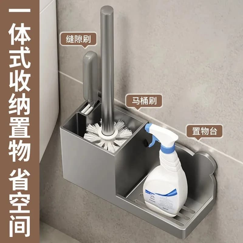 Plastic Toilet Brush Holder Bathroom Gap Cleaning Brush Storage Rack Household Balcony Organizer Stand