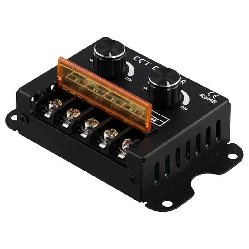 Controller LED DC 5-24V 15A Dimmerabile CCT Doppia temperatura di colore Controller per strisce LED Cartello luminoso a LED