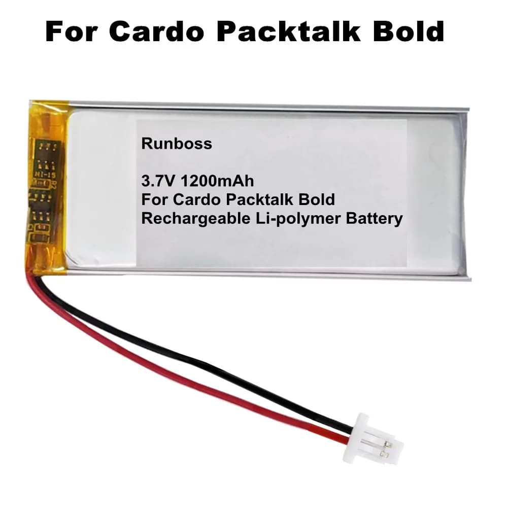 The original replaces the 1200 mAh 592653 battery for JBL Cardo Packtalk Bold headphones
